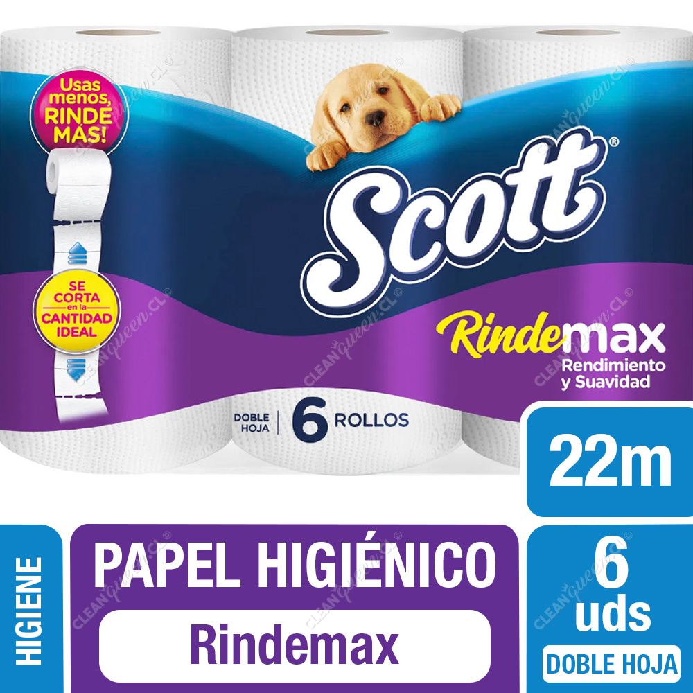 Papel Higienico Scott Rindemax D/h 22 Mts x 6