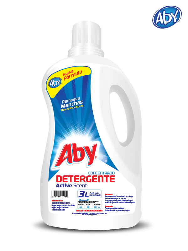 Detergente de Ropa ABY Active Scent 3 Lts + dosificador 